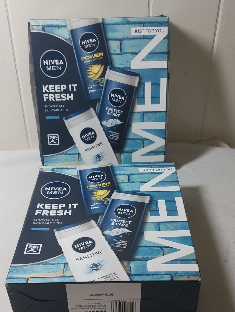 Nivea Men 3-in-1 Shower Gel Trio Lot Of 2  Sensitive, Power, Protect & Care 6